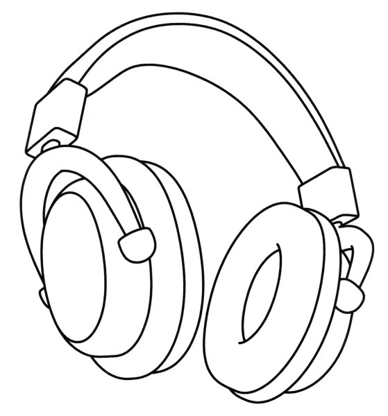 Наушники раскраска для детей