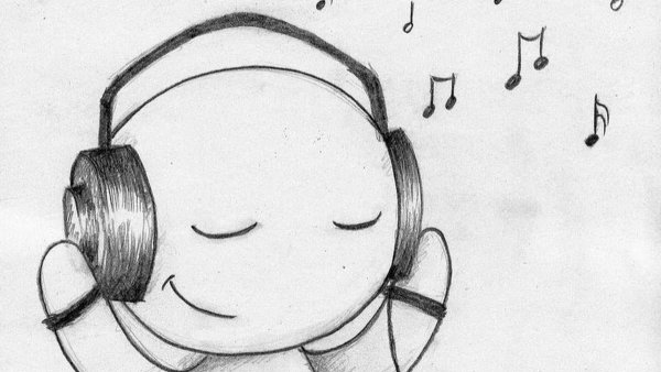 Человечек с наушниками