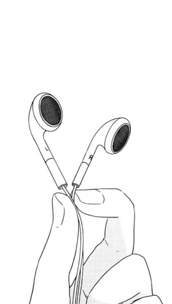 Наушники рисунок легкий