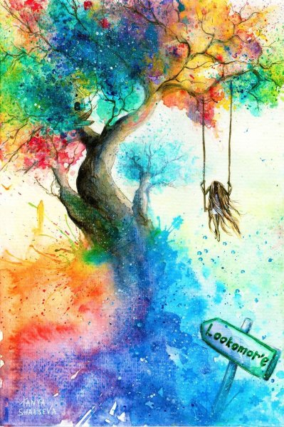 Рисунки акварелью