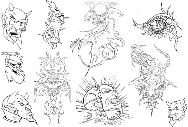 Эскизы тату для мужчин легкие