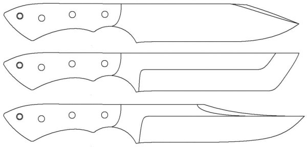 Трафарет ножа