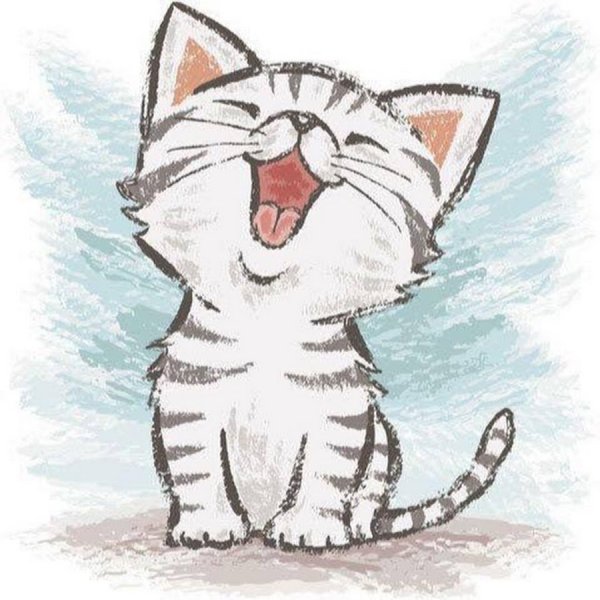 Рисунок кота для срисовки