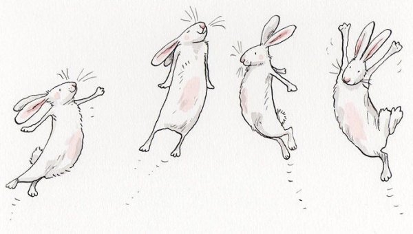 Прикольный заяц рисунок