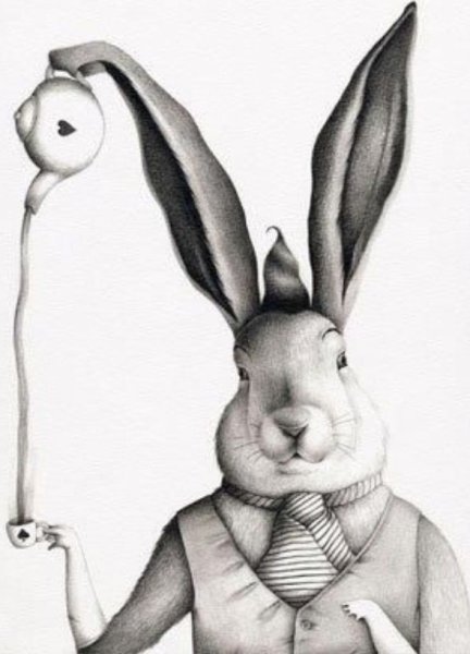 Кролик иллюстрация модный