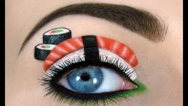 Макияж необычный легкий