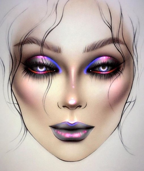 Нарисованный макияж