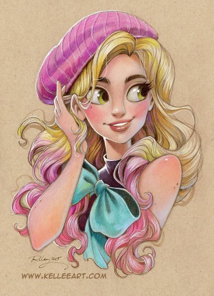 Рисунки принцесс Дисней в скетчбуке