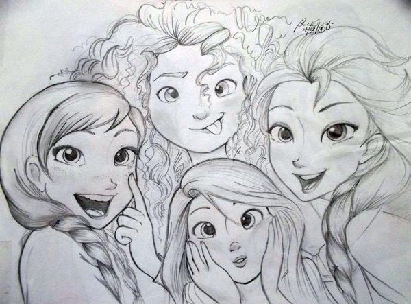 Мультяшки для срисовывания легкие