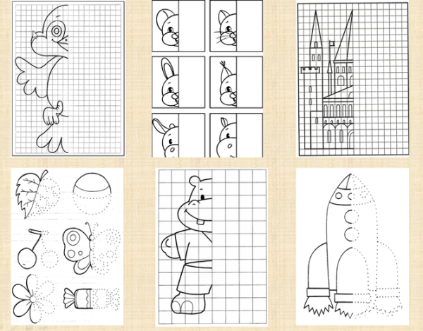 Задание дорисовать вторую половину