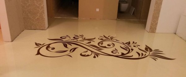 Наливной пол с орнаментом