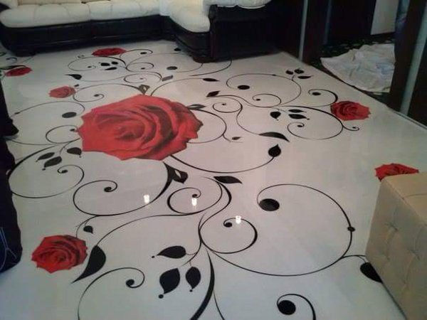 Наливной пол с узором