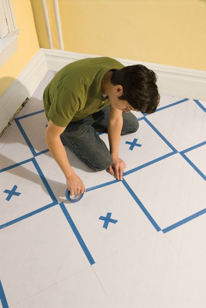 Нарисовать плитку на полу