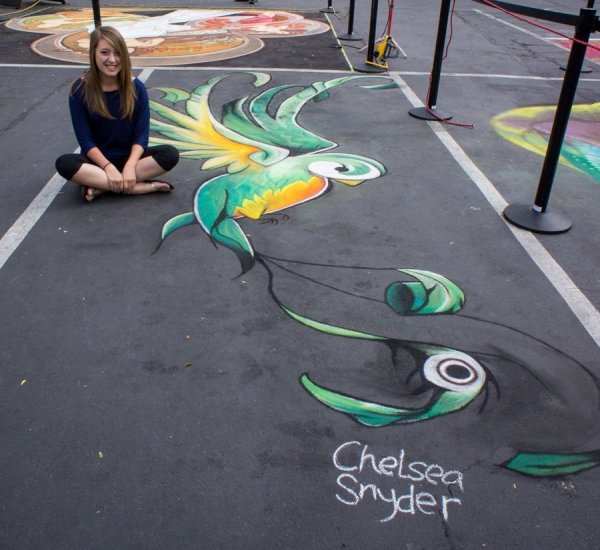 Крутые рисунки мелками