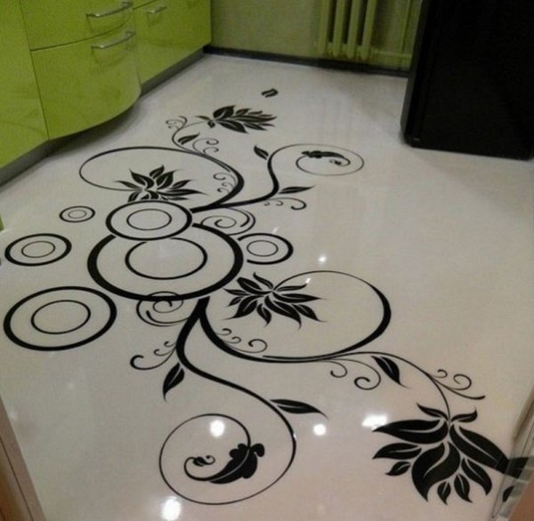 Наливной пол с узором