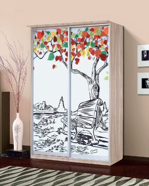 Двери купе с рисунком