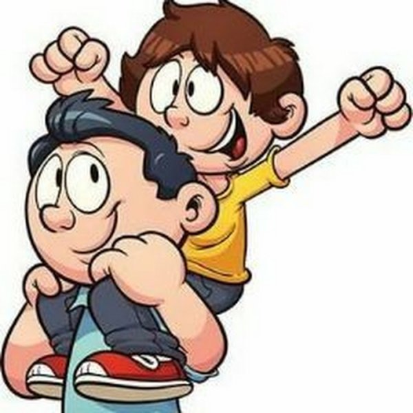 Папа и сын мультяшка