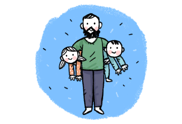 Отец и сын иллюстрация