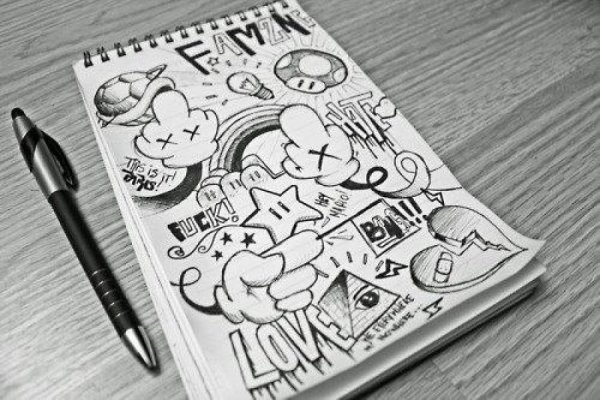 Прикольные рисунки в тетради