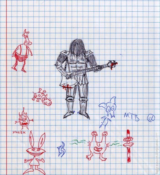 Легкие рисунки в тетрадь