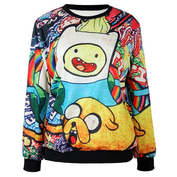 Толстовка с мультяшным принтом