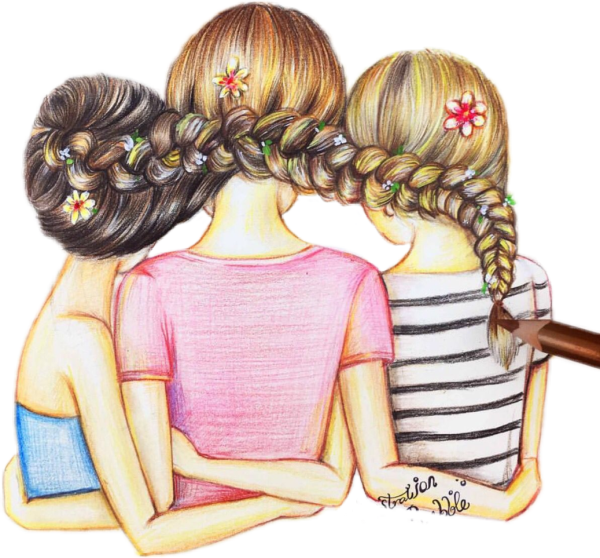 Лучшие подруги для срисовки
