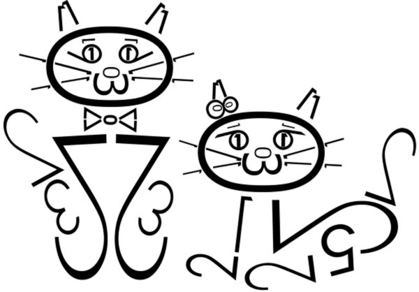 Рисунки из цифр