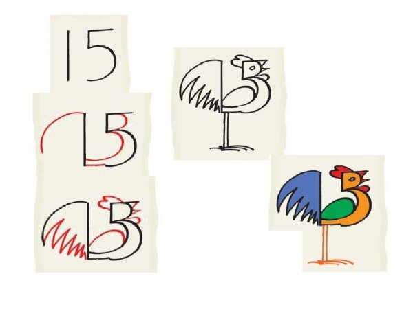 Рисунки из цифр для детей