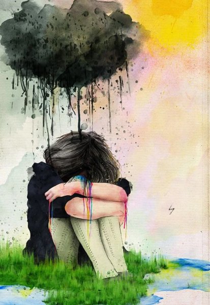 Грустные рисунки для личного дневника