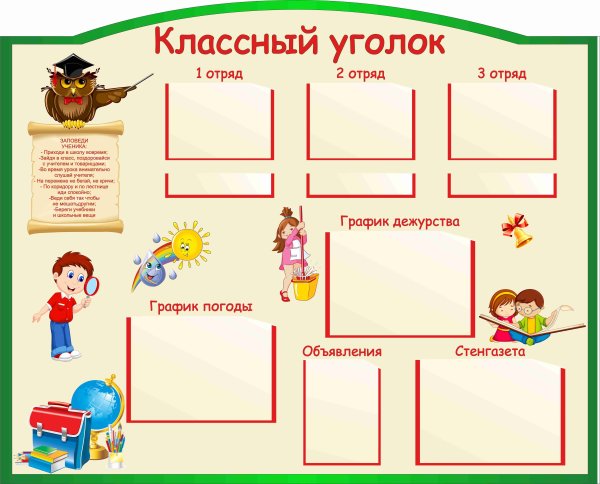 Плакат "классный уголок"