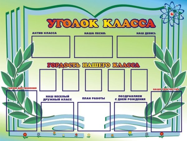 Украшение классного уголка