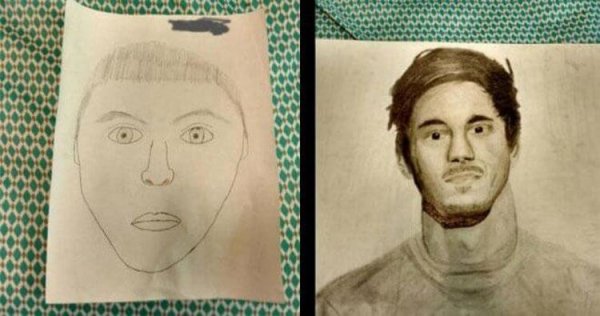 Рисование до и после