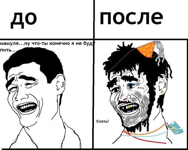 Картинка до после Мем