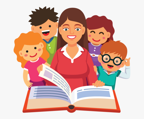 Учитель и ученик на прозрачном фоне