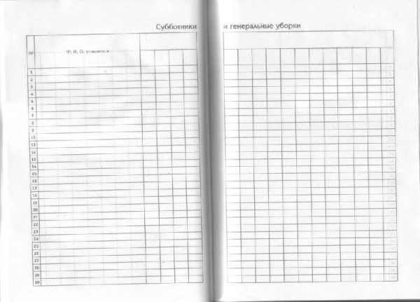 Лист школьного журнала