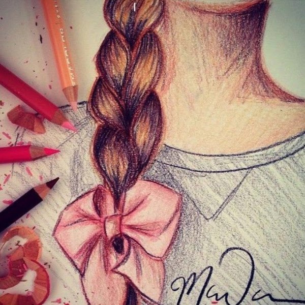 Мультяшная девочка с коричневыми волосами