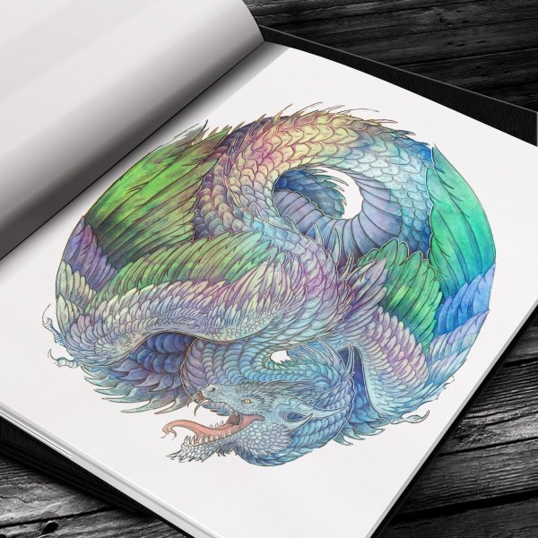 Дракон для скетчбука