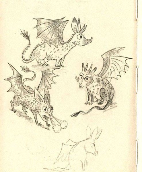 Дракон для скетчбука