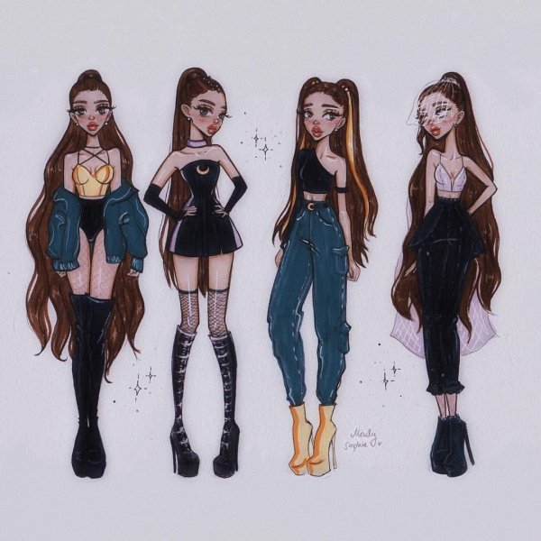 Скетчи одежды для девушек