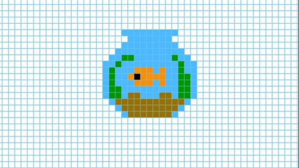 Очень маленькие рисунки по клеточкам