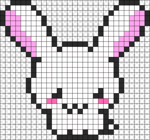 Рисование по клеткам зайчик