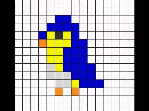 Рисунки по клеточкам маленькие