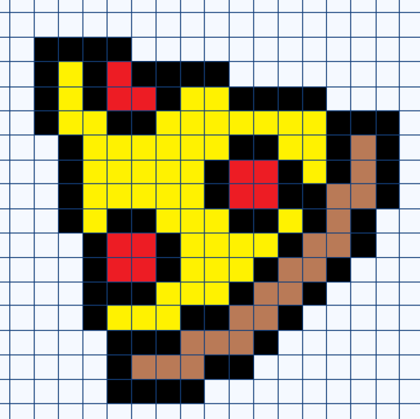 Рисование по клеткам еда