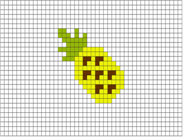 Рисование по клеточкам фрукты маленькие