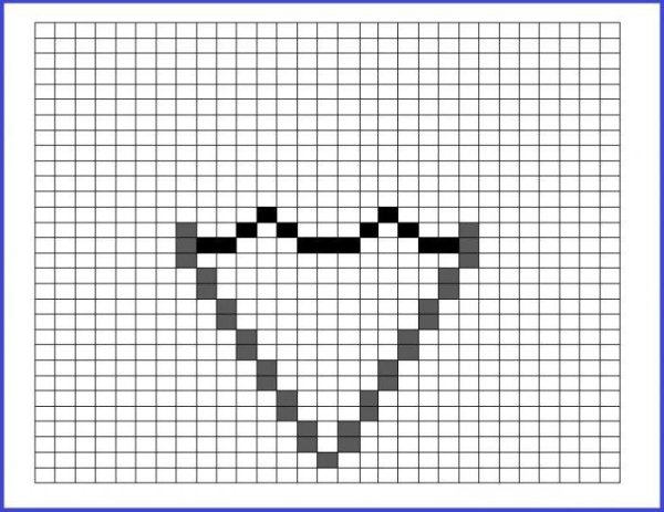 Простые красивые рисунки в клеточку для начинающих