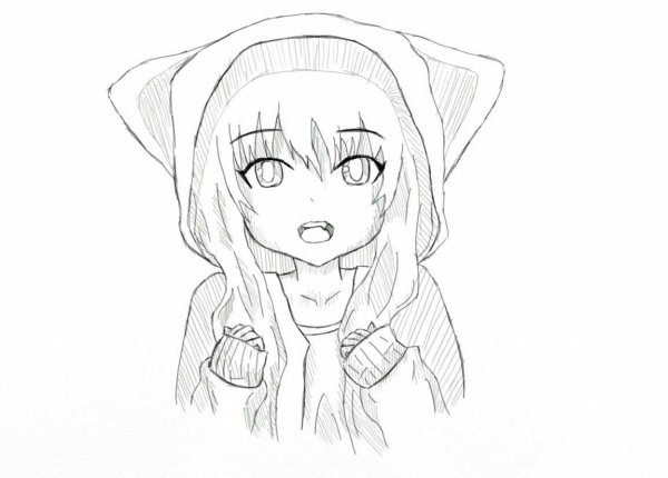 Анимер рисунки карандашом