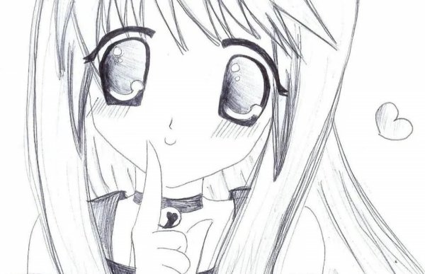 Рисунки для срисовки аниме легкие