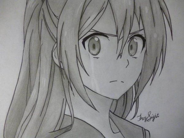 Рисунки аниме карандашом хорошие