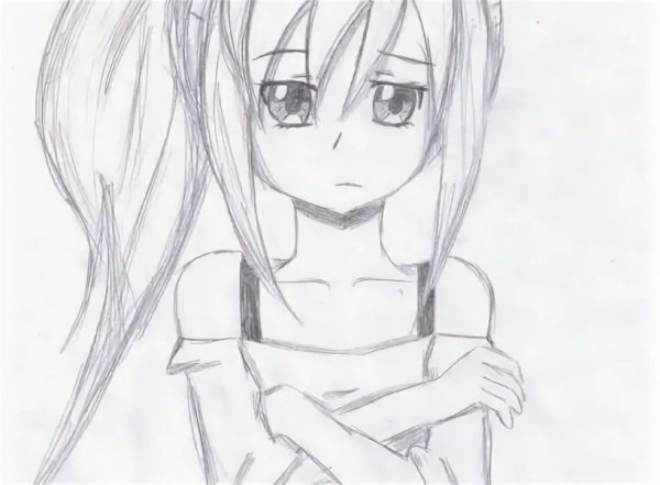 Рисунки для срисовки аниме легкие