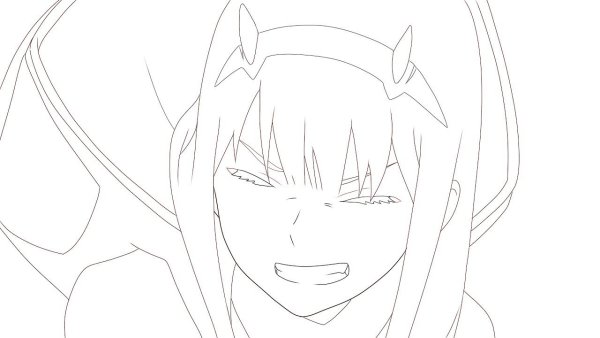 Аниме рисунки контур